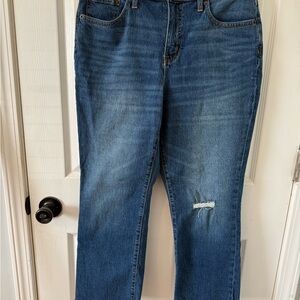 J. Crew Straight Mid-Rise Crop Jeans